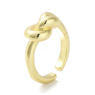 Brass Open Cuff Rings for Women RJEW-A035-05G-1