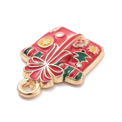 Christmas Theme Alloy Enamel Pendants X-ENAM-D060-04A-1