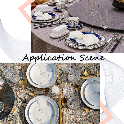 Wrinkled Polyester Dinner Cloth Napkins AJEW-WH20020-115E-1