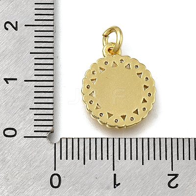 Brass Micro Pave Clear Cubic Zirconia Pendants ZIRC-I070-031G-1