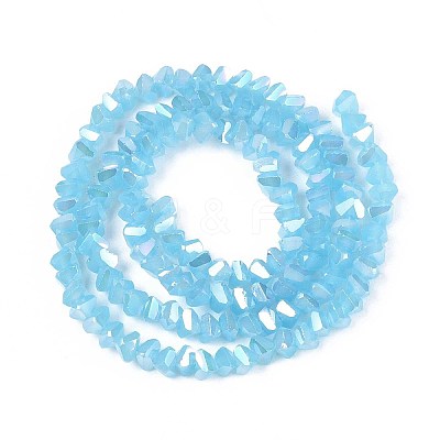 Electroplate Imitation Jade Glass Beads Strands GLAA-N023-4mm-33-1