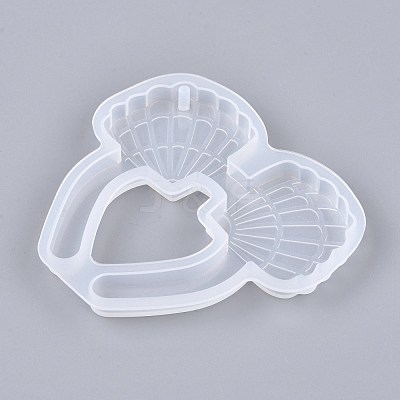 Scallop Shape Pendant Silicone Molds X-DIY-I036-21-1