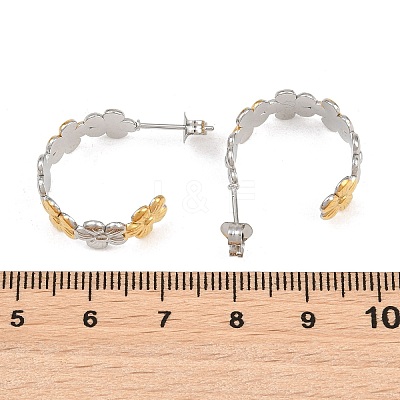 304 Stainless Steel Stud Earrings for Women SA-CBA45D5-25GP-1