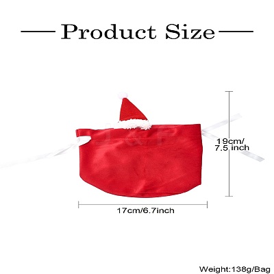 Christmas Hat Velvet Drawstring Bags ST-CJ0001-01A-1