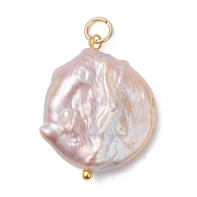 Natural Baroque Pearl Keshi Pearl Pendants X-PALLOY-JF04629-01-1