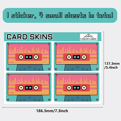 PVC Plastic Waterproof Card Stickers DIY-WH0432-012-1