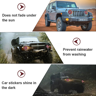 Eye PVC Headlight Car Sticker AJEW-WH20011-48C-1