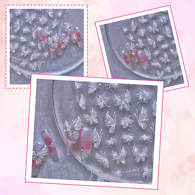 Butterfly Pattern PET Nail Art Stickers MRMJ-WH20017-011A-1