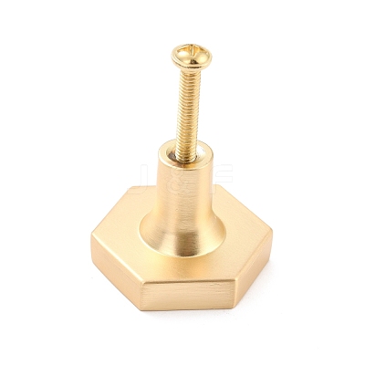 Hexagon with Marble Pattern Brass Box Handles & Knobs DIY-P054-C10-1