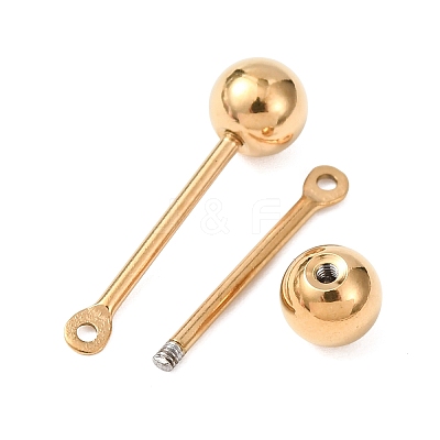 304 Stainless Steel Threaded Ball Eyepin X-STAS-G385-01G-01-1