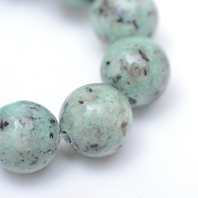 Natural Sesame Jasper/Kiwi Jasper Bead Strands X-G-R345-10mm-12-1