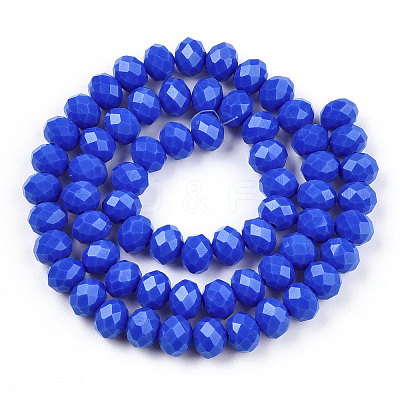 Opaque Solid Color Glass Beads Strands EGLA-A034-P4mm-D32-1
