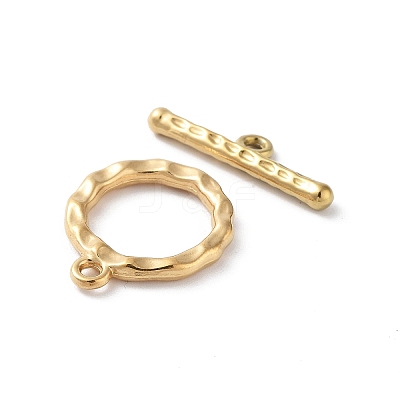 Ion Plating(IP) 304 Stainless Steel Ring Toggle Clasps STAS-A092-09B-G-1