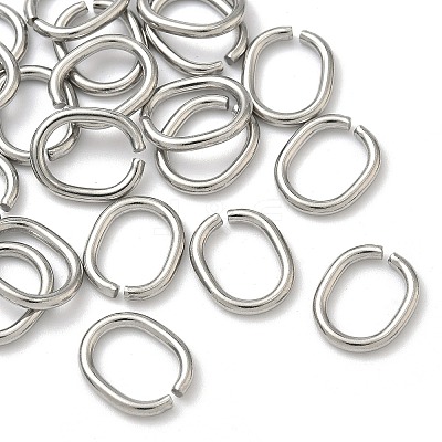 Tarnish Resistant 201 Stainless Steel Open Jump Rings STAS-M008-01-1