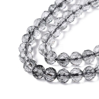 Dyed Transparent Crackle Glass Beads Strands GLAA-Q108-01A-A01-1