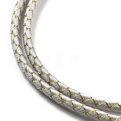 Polyester Cord Braided Necklace Makings MAK-L043-03G-07-1