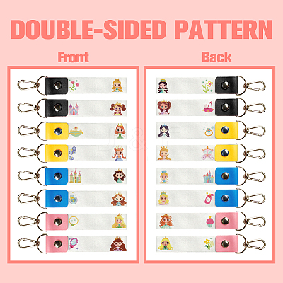 PU Leather & Cotton Name Marker Keychain AJEW-WH0514-019-1