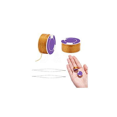2 Rolls Special Coated Polyester Beading Threads OCOR-NB0002-06D-1