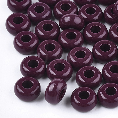 Opaque Acrylic European Beads X-SACR-T344-06D-1