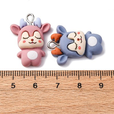 Animal Theme Resin Pendants RESI-V010-01-1