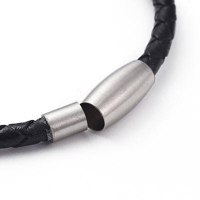 Unisex Leather Cord Bracelets BJEW-JB04799-M-1