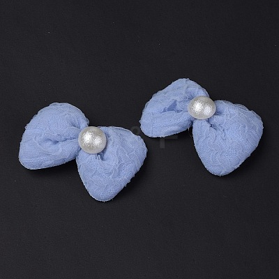 5 Pair 5 Style Bowknot & Flower Polyester Alligator Hair Clips PHAR-C012-01D-1