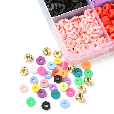 DIY Heishi Polymer Clay Beads Jewelry Making Finding Kit DIY-FS0005-94D-1