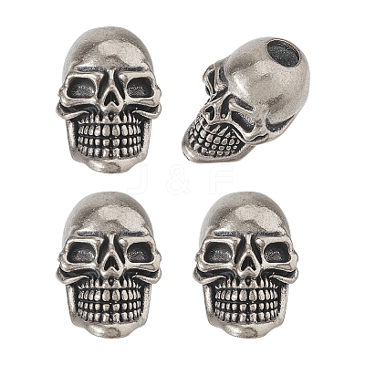 4Pcs Brass European Beads KK-FH0008-27B-AS-1