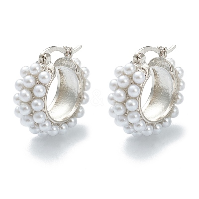 Brass Hoop Earrings EJEW-A058-03P-1