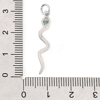 Brass Micro Pave Cubic Zirconia Pendants KK-V007-007P-02-1-1