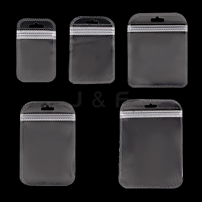 250Pcs 5 Styles Transparent Plastic Resealable Packaging Bags OPP-NB0001-03-1