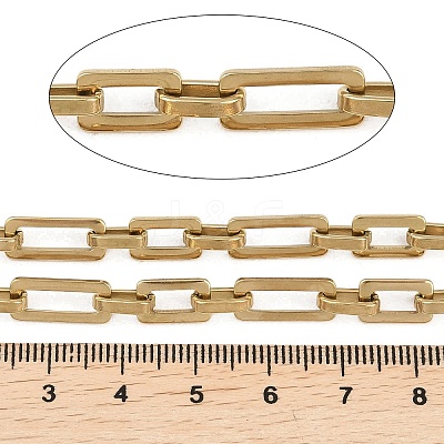 201 Stainless Steel Rectangle Link Chains Chains CHS-F024-06G-1