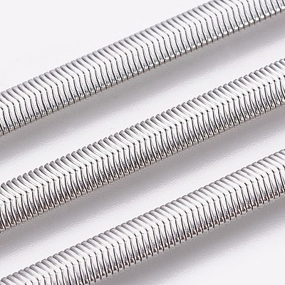 Tarnish Resistant 304 Stainless Steel Herringbone Chain Bracelets BJEW-P235-20P-1