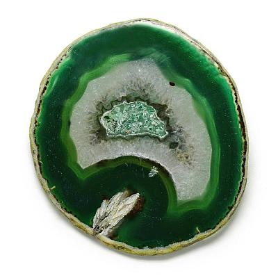 Druzy Natural Brazilian Agate Slice Display Decorations G-R418-136-1