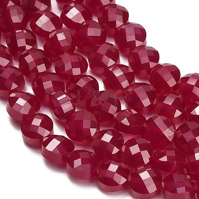 Lab Grown Red Corundum Beads Strands GG-CBAC488-05-1