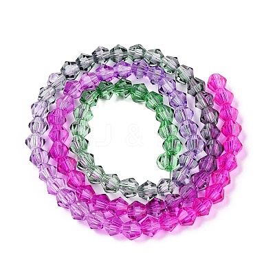 Gradient Color Baking Paint Glass Bead Strands X1-DGLA-A039-T2mm-A09-1