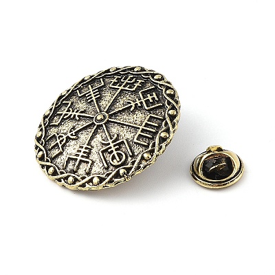 Tibetan Style Alloy Brooches JEWB-O016-02AB-1