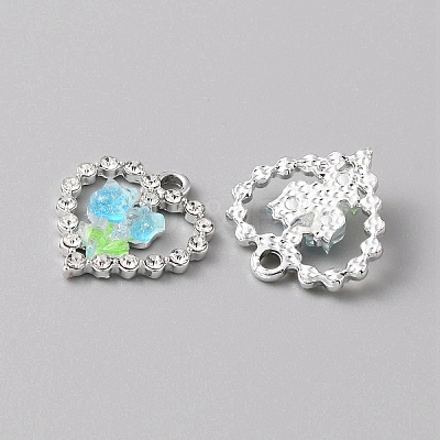 Platinum Alloy Rhinestone Pendants FIND-TAC0008-69P-05-1
