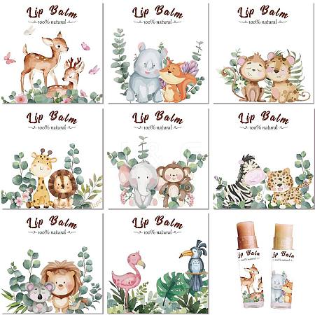 10 Sheets Paper Lip Balm Adhesive Label Stickers STIC-WH0026-008-1