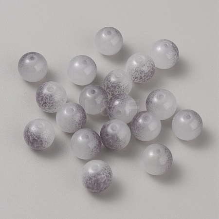 Two Tone Crackle Glass Beads GGLA-TAC0008-02E-1