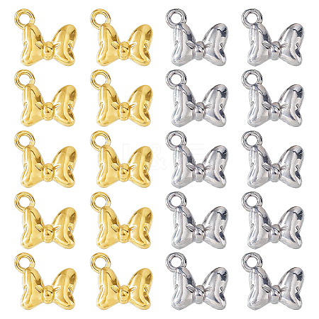 20Pcs 2 Colors 304 Stainless Steel Charms STAS-HS0001-88-1