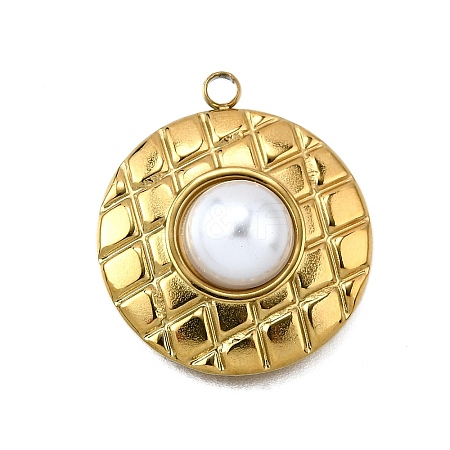 Plastic Pearl Pendants LS-STAS-Q360-03G-G-1