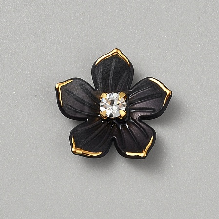 Transparent Resin Sakura Flower Bead Caps RESI-TAC0012-20B-1