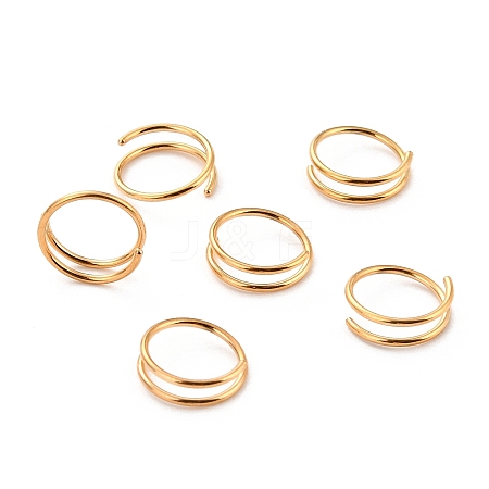 Double Nose Ring for Single Piercing LS-AJEW-C010-02G-02-1