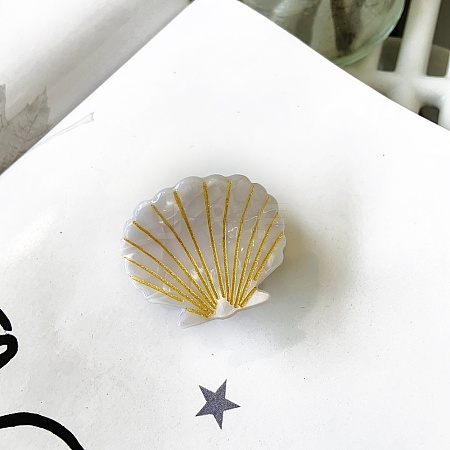 Shell Shape Cellulose Acetate Claw Hair Clips PW-WG49F1A-03-1