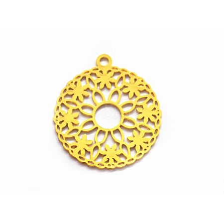 Brass Pendants FIND-WH0037-18G-1