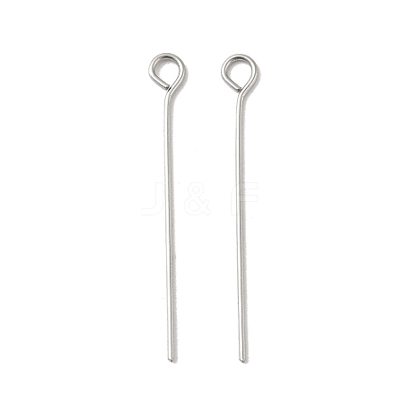 304 Stainless Steel Eye Pins STAS-K293-13P-0.6x26mm-1