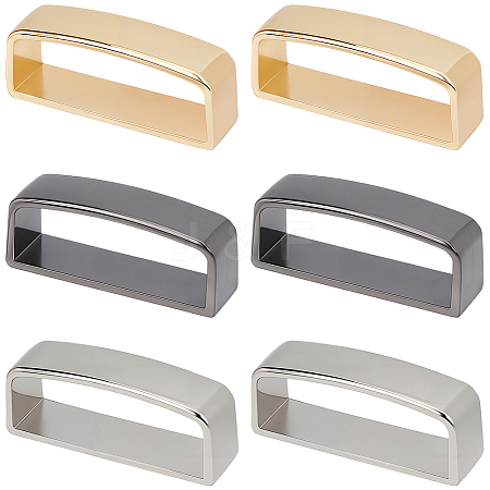 6Pcs 3 Colors Alloy Loop Keepers FIND-GF0009-14-1