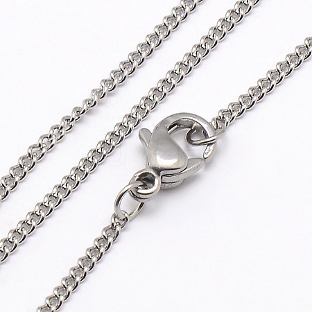 Tarnish Resistant Trendy Unisex 304 Stainless Steel Twisted Chain Necklaces NJEW-M043-B-02-1