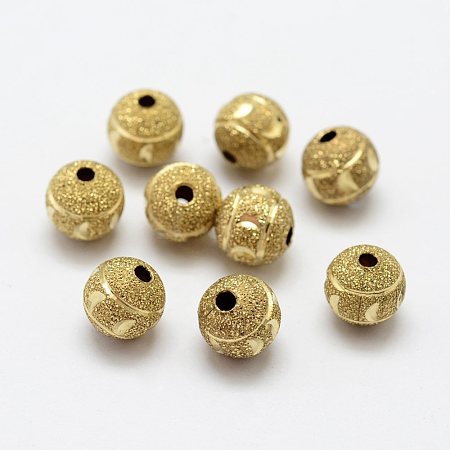 Brass Textured Beads KK-J270-57C-1